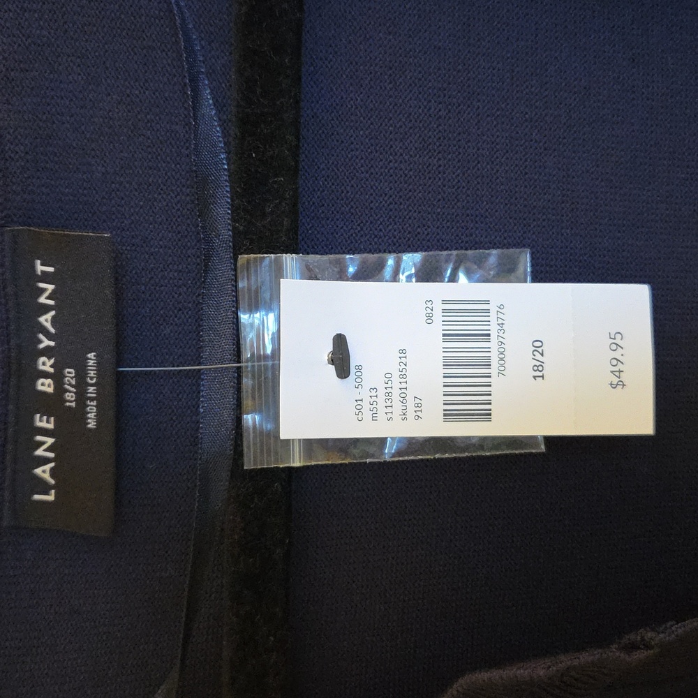 Lane Bryant Navy Blue Womens Cardigan - Size 18/20 - Picture 6 of 8